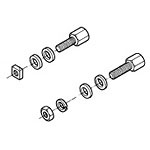 Connector Accessories Screw Lock Assembly Kit Steel Yellow Chromate Over Zinc