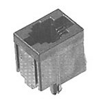 Connector RJ-45 Female 8 Position 2.54mm Solder Straight Thru-Hole 8 Terminal 1 Port Tray Cat 3