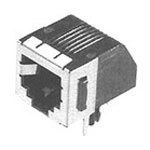 Connector RJ-14 Female 6 Position 2.54mm Solder Right Angle Thru-Hole 4 Terminal 1 Port Tray Cat 3