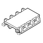 Connector Accessories 4 Position Strain Relief Feed Thru Covers Nylon White Loose Piece