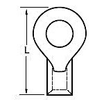 VersaKrimp Ring Terminal 3/8 Stud Circular 10-12 AWG Crimp Non-Insulated