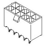 4-Position Connector Wire to Board Header 4.2mm Solder Straight Thru-Hole Tray