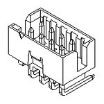 Connector Shrouded Header 8 Position 2mm Solder Right Angle Thru-Hole Tube