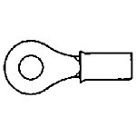 Ring Tongue Terminal 10 Amp 29.16mm 9.53mm Tin Loose