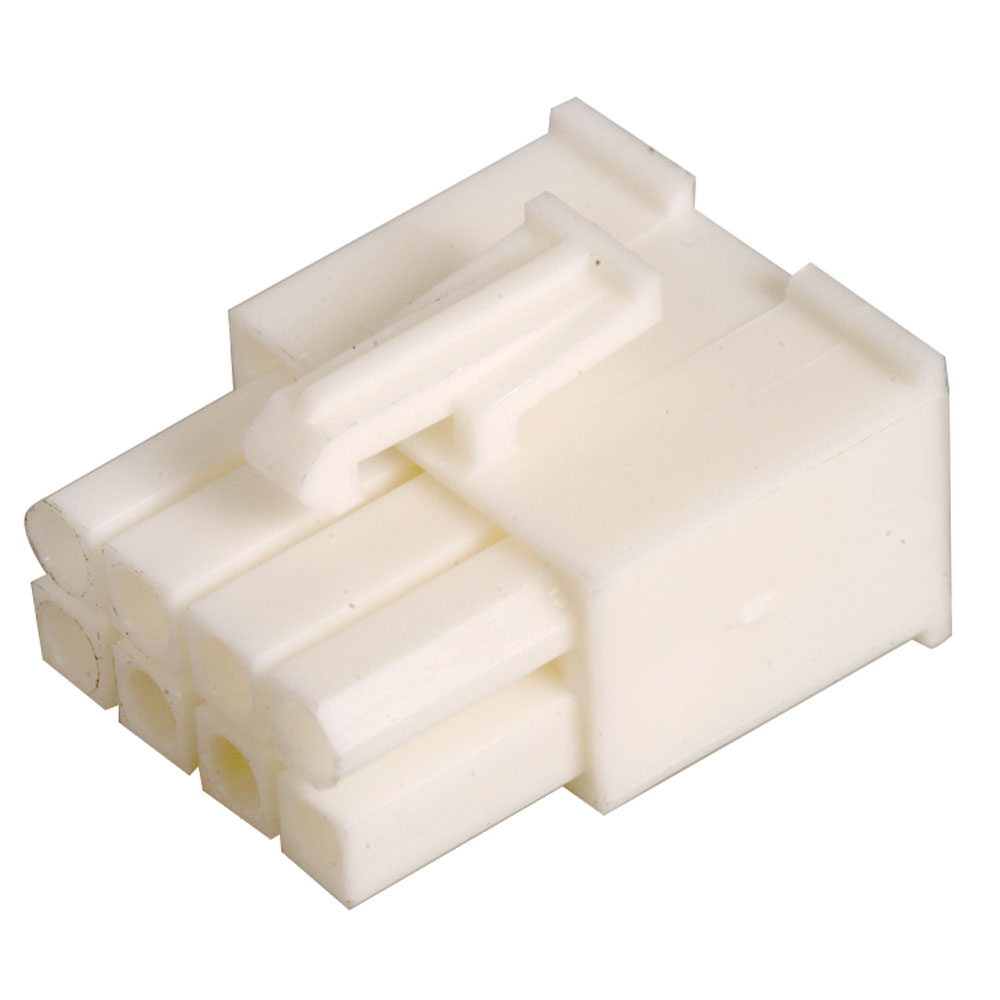 Mini-Universal MATE-N-LOK 8-Position 2-Row Plug Housing for Male or Female Contact 4.2mm Free Hanging Crimp Individual