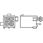 Connector Wire to Board PIN 12 Position 4.14mm Solder Straight Thru-Hole