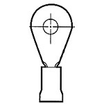 Ring Tongue Terminal 8 AWG 40.64mm 12.14mm Tin Loose Piece