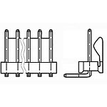 Connector Wire to Board Header 8 Position 2.54mm Solder Right Angle Thru-Hole