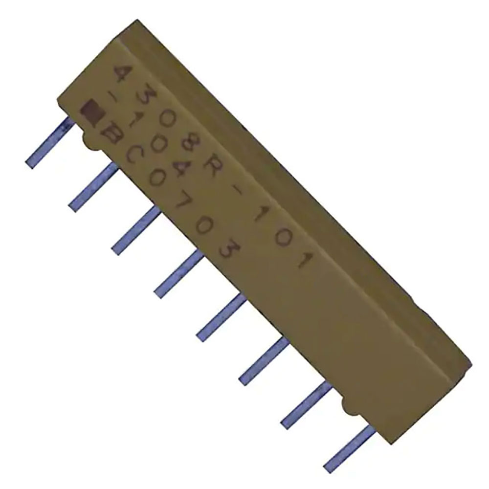 Resistor Thick Film Net 100k Ohm 2% 1 Watt &plusmn;100ppm&deg;C Bussed SIP-8 Through Hole