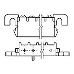 Connector Power Header 3 Position 6.35mm Solder Right Angle Through Hole 3 Terminal 1 Port Box