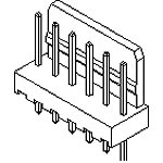 Connector Wire to Board Header 5 Position 2.54mm Solder Straight Thru-Hole Bag