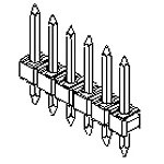 Connector Unshrouded Header 2 Position 2.54mm Solder Straight Thru-Hole Bag