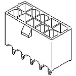 Connector Header 2 Position Solder Straight Thru-Hole 2 Terminal 1 Port Mini-Fit Jr&trade;