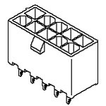 Connector Wire to Board Header 8 Position 4.2mm Solder Straight Thru-Hole Tray Tin with Drain Holes 94V-0