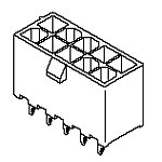 Connector Wire to Board Header 12 Position 4.2mm Solder Straight Through-Hole Tray