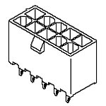 Connector Header 20 Position 4.2 mm Solder Straight Thru-Hole 20 Terminal 1 Port Mini-Fit Jr&trade;
