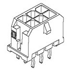 Connector Wire to Board Header 4 Position 3mm Pitch Solder Straight Thru-Hole Tray