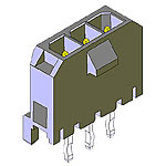 Connector Wire to Board Header 2 Position 3mm Solder Straight Through-Hole Tray