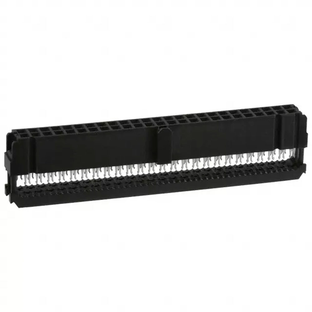 50-Position IDC Receptacle Connector Ribbon Cable Mount Gold 26-28 AWG