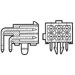 Connector Header 12 Position 4.14mm Solder Right Angle Thru-Hole 12 Terminal 1 Port