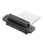 Connector D-Subminiature Socket 25 Position 2.76 mm IDT Right Angle Cable Mount 25 Terminal 1 Port