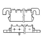 Connector Header 2 Position 6.35mm Solder Right Angle Thru-Hole 2 Terminal 1 Port