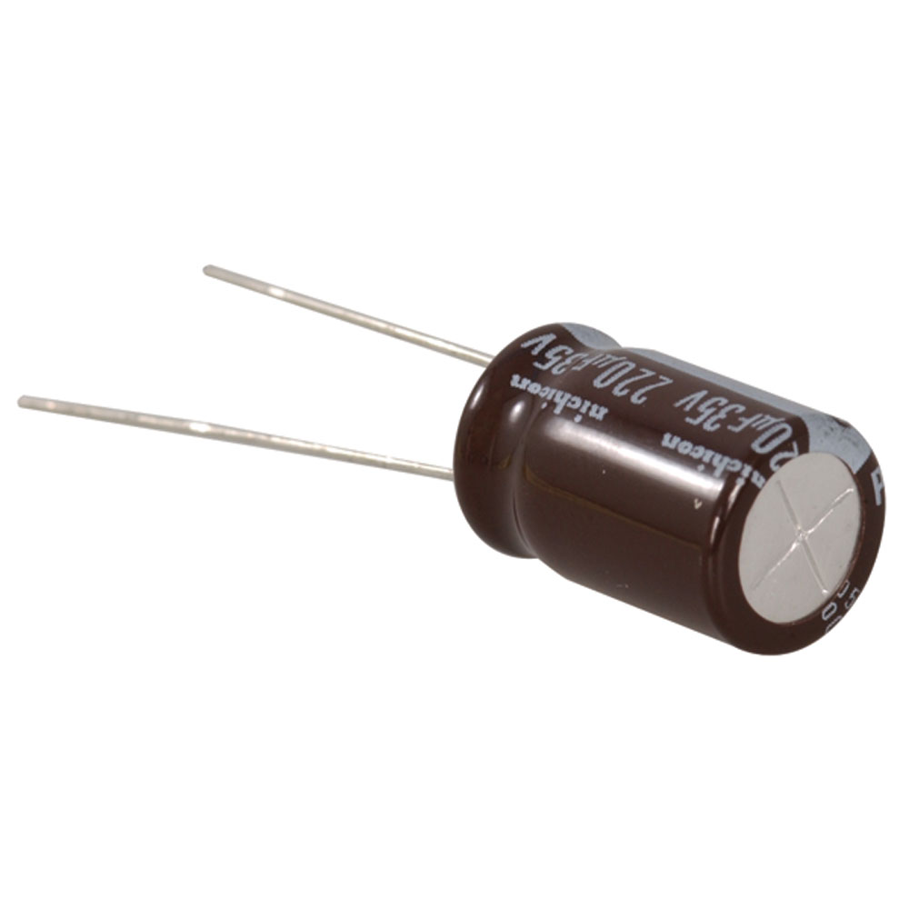 220 uF 35 Volt Radial Capacitor