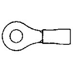 Ring Tongue Terminal 2 AWG 42.09mm 22.61mm Tin Loose Piece