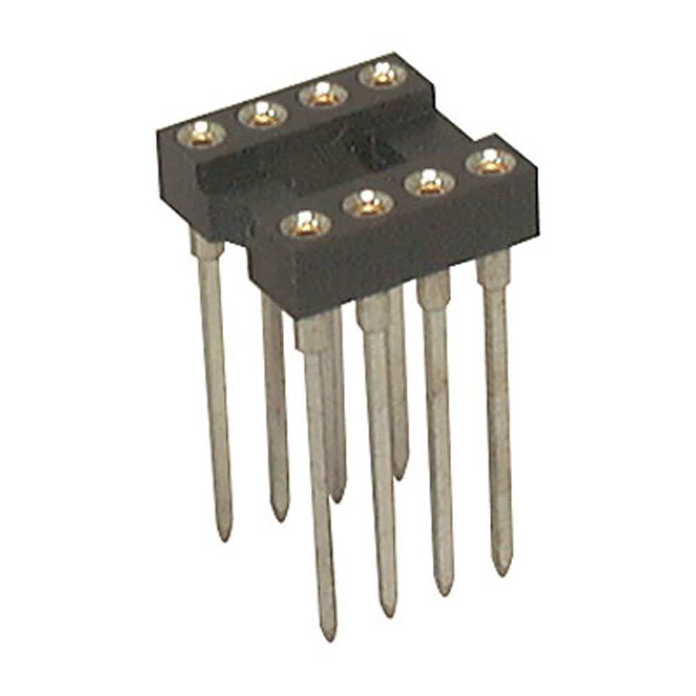 Socket IC 8 Pin Machine Tooled Wire Wrap 0.3" Width 0.515" Lead