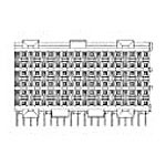 Connector Hard Metric Recepticle 60 Position 2mm Press Fit Right Angle Thru-