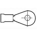 Ring Tongue Terminal 8AWG 43.08mm 14.91mm Tin Loose Piece