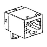 Connector RJ-45 Receptacle 8 Position 2.54 mm Solder Right Angle Thru-Hole Cat 5