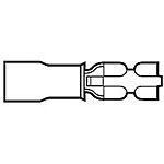 Quick Disconnect Terminal 18-22 AWG Female 20.32mm 4.1mm Tin Loose Piece